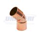 CODO DE COBRE SOLDABLE DE 2-1/8